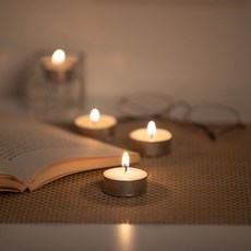 스파스캔들 티라이트 양초 무향 50개 비닐백 SPAAS 4 ---5시간연소, 티라이트 50개 비닐팩 4.5시간