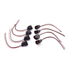 8개 세트 연료 분사기 커넥터 피그테일 배선 하네스 플러그 포드 F150 익스플로러 익스페디션 크라운 빅토리아 닷지 램 지프 체로키 EV6 교체용 5013995AA 153063, 8개 세트 연료 분사기 커넥터 피그테일 배선 하네스 플