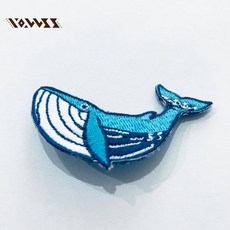 WasangShow 鯨魚造型繡片布章, 1個