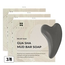 비알머드 릴리프 머드 괄사 머드 바 솝 보령머드 추출물 비누, 3개입, 100g