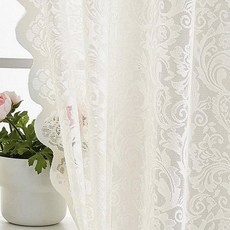 이너커튼 화이트 레이스 커튼 130x260 봉집형