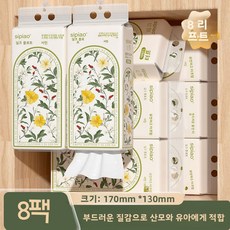 시피아오 원목펄프 5겹 대형 벽걸이형 티슈 1000매 부드럽고 튼튼한 생활용 페이셜 휴지, 8개, 1개입