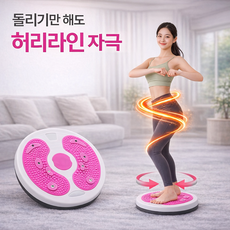 로그엠 트위스트 원반 홈트 허리 코어 운동기구 뱃살 옆구리 운동, 1개, 핑크