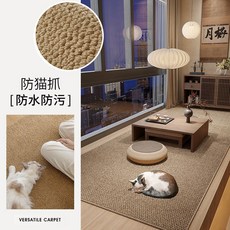 簡約日式仿劍麻玄關門墊 耐髒易打理 耐磨腳墊, 淺棕色, 1個