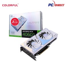 COLORFUL iGame 지포스 RTX 4060 Ti ULTRA DUO OC D6 8GB White 피씨디렉트, 단일선택