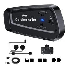 크리에이티브 오토바이 모자 무선 IPX6 노이즈 캔슬링 인터콤 RGB 라이트 스피커 ATV 더트 바이크용 이중, 01 B, 01 China Mainland