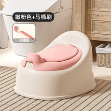 兒童女寶寶小馬桶嬰幼兒男小孩座厠所尿桶大號便盆傢用 嫩粉色 送刷子