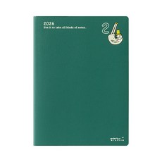 日本 MIDORI《2026 Pocket Diary 手帳 - 歐吉桑》八分割週曆, 1個, 綠色