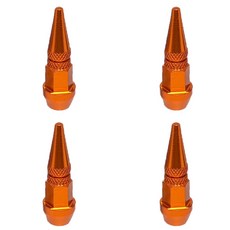 1/4Pcs 총알 밸브 모자 자동차 오토바이 휠 타이어 밸브 모자 방진 커버 45mm 스파이크 밸브 모자 자동 외관 액세서리, Orange 4Pcs