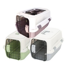 艾爾發寵物 寵物外出航空箱 外出提籠, 1個, 普通款-大,綠色