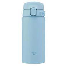 ZOJIRUSHI 象印 不鏽鋼馬克杯保溫瓶 SU-BA36-AM, 1個, 360ml, 粉藍色