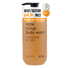 피지제거 64% 등드름 약산성 향기좋은 에이옵트 아크네 스크럽 바디워시, 1개, 500ml