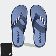 adidas 愛迪達 水藍色CTFF男女通用夾腳拖+PG鞋子收納包