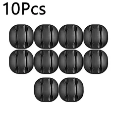 접착 케이블 클립 실리콘 정리 데스크탑 벽 충전 코드 이어폰 라인 마우스 USB 데이터 홀더, 15 C-10pcs