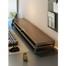 받침 받침대 나무받침대 나무대 고무나무상판블랙 대형, 1개, 이중층 크림화이트 100x20x15cm