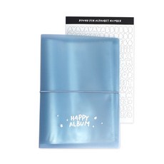 커스텀 포토인생 네컷 사진 앨범 포토북 + 스티커, 20매, 4x6 블루