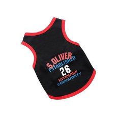 Vavious 고양이 의상 강아지 민소매 메시 탱크 탑 여름 쿨링 빠른 건조 셔츠 귀여운 부드러운 농구 조끼 통기성 스포츠웨어 XS, Black