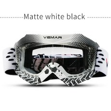 오프로드 오토바이 고글 방풍 안경 모토 크로스, 색상: 5. Matte-Black White, 1개