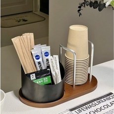 리빙쉘 탕비실 컵디스펜서 수납함 보관함, 1개, 실버
