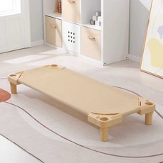 어린이집침대 플라스틱메쉬낮잠침대 유치원아기침대 낮은프레임형, 130x58x14cm 기본형 오렌지망사