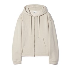 매장정품 파르티멘토 PARTIMENTO [기모] 크롭 니트 후드 집업 아이보리 PY-25224 IV 212062