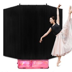 의류 랙이 있는 댄스 백용 프라이버시 커튼 보관 가방 포함 대회 머스트 해브 액세서리 캠핑 백스테이지(200.9 x 133.2cm(78.7 51.2인치))111456