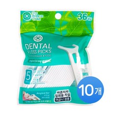 보성 어금니 일회용 치실 Y형 손잡이, 36개입, 10개