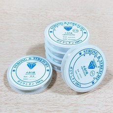 커플템팔찌줄 투명 묵주 잘안끊어지는 오래가는 팔지줄 0 7mm hii+67566Hl