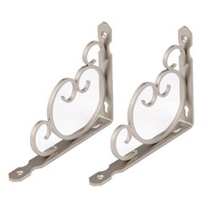 愛心裝飾層架托架, 銀色, 2個
