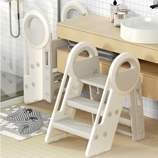 헬로디노 유아 아기 디딤대 3단 2단 높이조절 계단 발디딤대 접이식 세면대 발판, 1개, 상세페이지 참조
