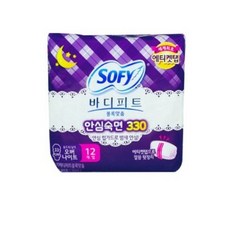바디피트 볼록맞춤 안심숙면 330 오버나이트 생리대, 12개입, 28개