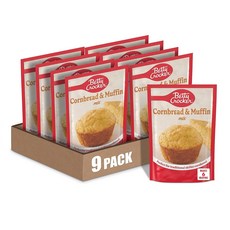 [원서] 베티 크로커 콘브레드 및 머핀 베이킹 믹스 6.5온스 (9팩) Betty Crocker Cornbread and Muffin Baking Mix 6.5 oz. (Pa, 184g, 1개