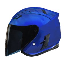 SBK SUPER-RR 消光藍 半罩安全帽 雙D扣 快拆鏡片, S