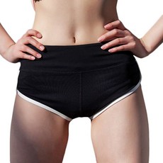 여자 섹시한 스포츠 운동 전리품 돌고래 반바지 달리기 운동 체육관 요가 해변 핫 팬츠 대비 컬러 탄성 허리 복서 브리프