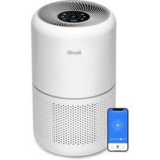 LEVOIT 가정용 공기 청정기 알러지 및 반려동물 털 흡연자용 침실 제품 H13 트루 헤파 필터 24db 여과 시스템 클리너 냄새 제거기 오존 프리 먼지 연기 곰팡, Core 300S, White