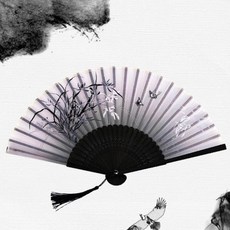 접이식 한지 부채 DIY 키트 전통 부채 만들기 행사용 기념품, 스카이