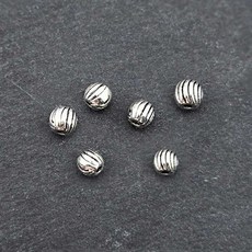 비즈톡 [PM-1-12]메탈펜던트 엔틱나선볼 4mm (내경1mm)