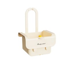 掛扣式垃圾袋垃圾袋架 廚房收納架 壁掛式塑料袋掛架, 1個, 白色1個裝【倒殘渣不髒手】,免安裝：水槽通用/一秒倒殘渣