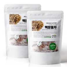 늘해찬 볶은 맥문동차 티백 전통차 허브차 삼각티백 대용량, 2개, 30개입, 1g