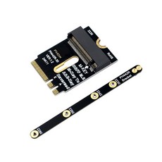 호환용 M.2 A+E-NVME SSD 어댑터 M2 WIFI A/E 키-M 키 PCIE 4.0 라이저 카드 호환 2230 2242 2260 2280 NVME SSD, 1개, 검은색