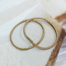 반짝이 심플 10개단위 고무줄 (폭 0.3cm) - 10개묶음, 골드, 1개, 골드