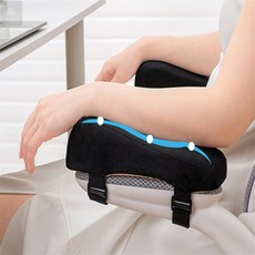 의자 팔걸이 쿠션 손목 통증 완화 폴리에스터 메모리폼 사무실 손목 받침대, 블랙
