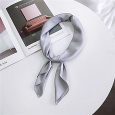 藝術隨身百變絲巾 70cm純色小方巾