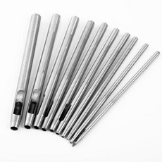 WUTA 10Pcs 가죽 펀치 세트 시계 밴드 패브릭 플라스틱 개스킷 DIY 제작 키트용 0 5mm 구멍 펀칭 도구, 2 0 5 1 1 5 2 2 5 3 3 5 4 4 5