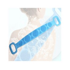 클렌징 촘촘한 브러쉬 손잡이 샤워타올 블루