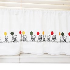 리빙데코 풍선 자수광목 주방 바란스커튼150*40 주문제작상품