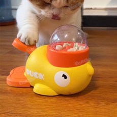 영재과학 강아지 고양이 간식공급 발사기 노즈워크 장난감 노랑오리 옐로우, 1개, 오리