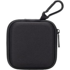 Ginsco 미니 휴대용 하드쉘 이어버드 케이스 (Apple EarPods/Samsung Galaxy 유선 이어버드 헤드폰 USB-C 이어폰/이어플러그용 여행용 케이스), Black