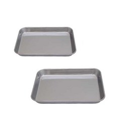 스텐 사각 다용도 미니트레이(소/대)-과일 야채 일제 스테인레스 쟁반 낮은 밧드, 1개