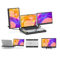 노트북 듀얼 보조 모니터 휴대용 포터블 확장모니터 FHD IPS USB-C 연결, F3 (적합 노트북 10-18인치), 35.56cm